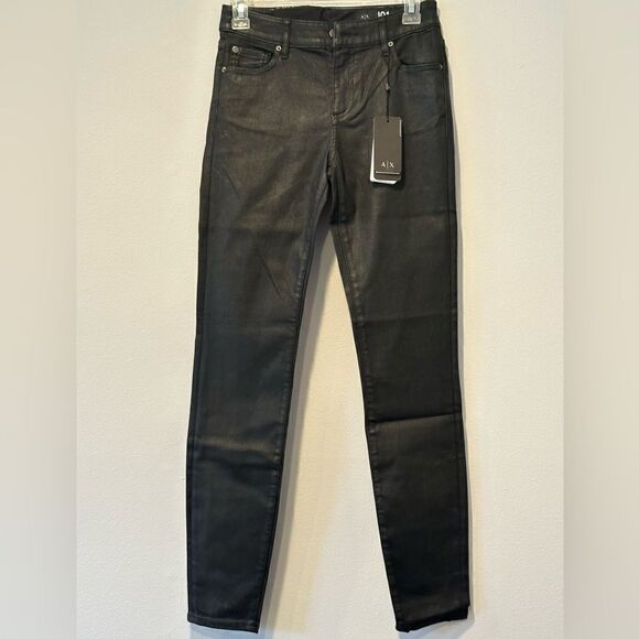 Armani Exchange J01 super skinny mid rise in black size 26 R - Picture 1 of 10